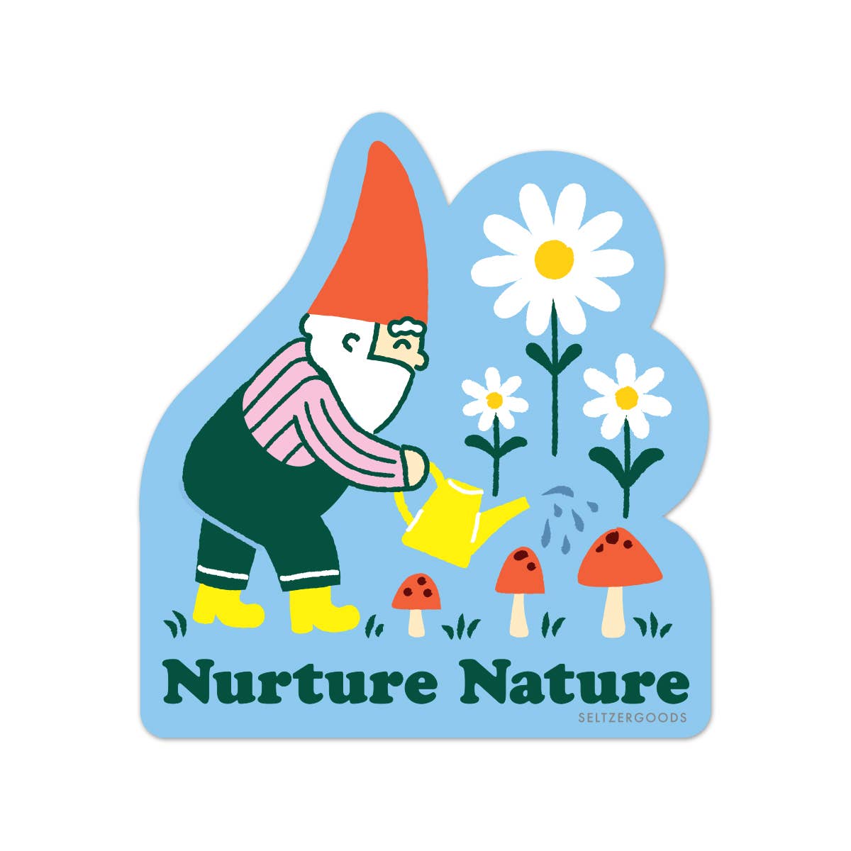 Daisy Gnome Sticker