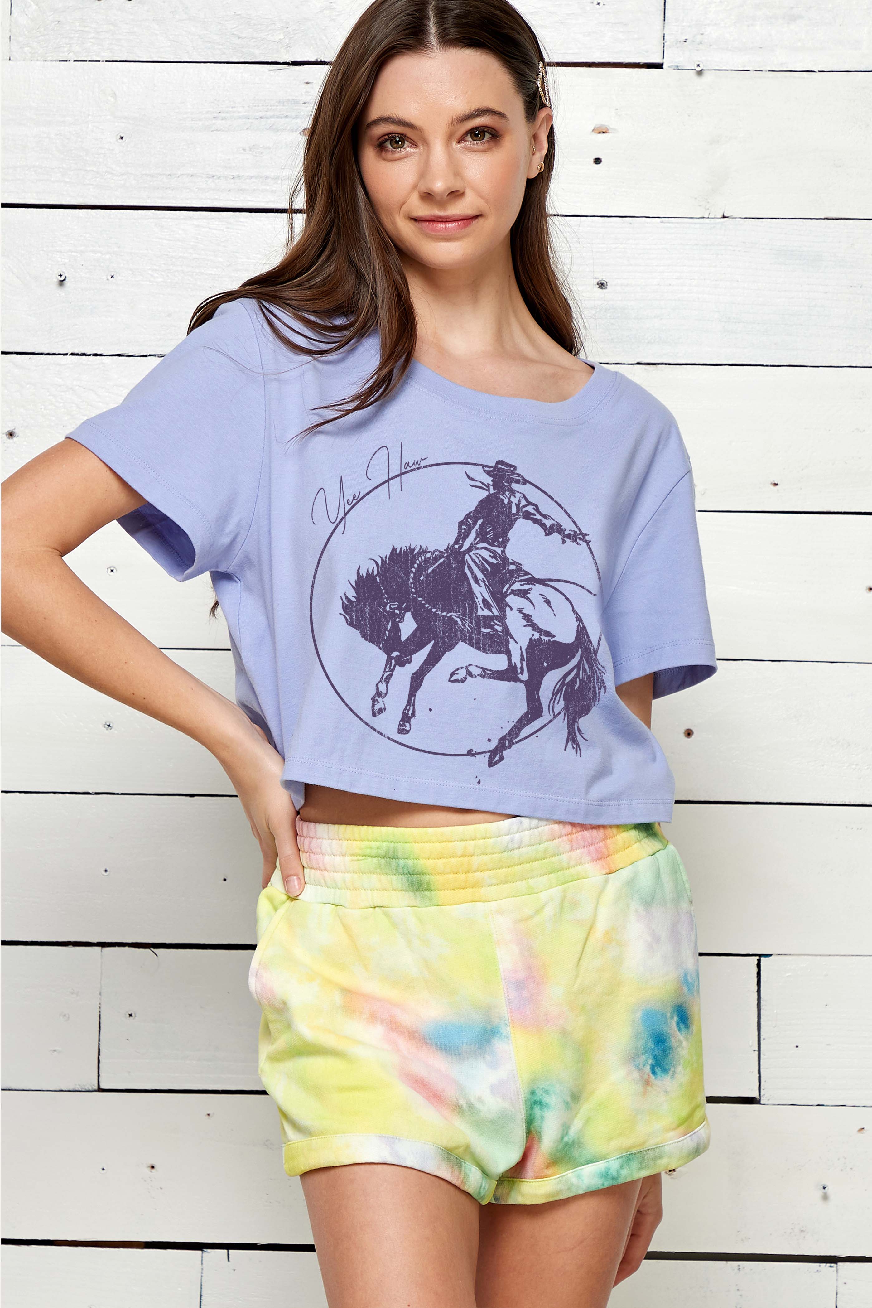 Yee Haw Graphic Crop Tee