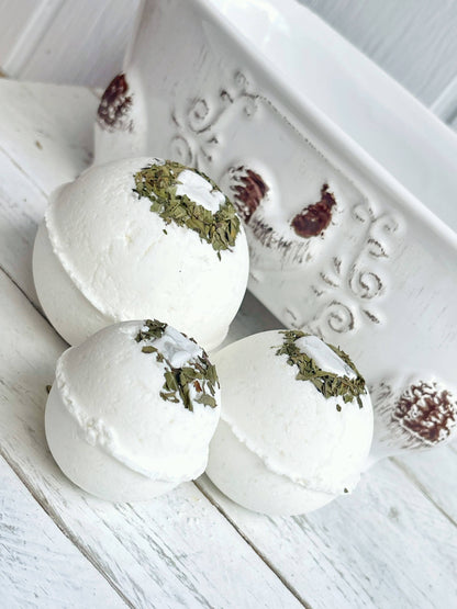 Howlite Bath Bombs with Cannabis Sativa Hemp Seed Oil