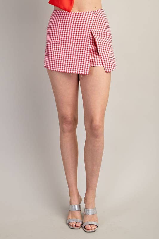 Gingham Skort