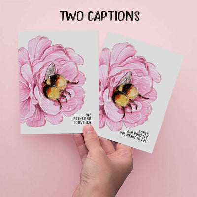 Flower Bees - Cute Valentines Day Card