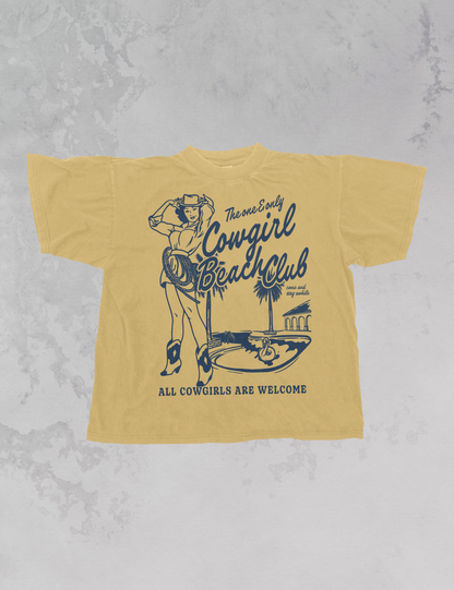 Cowgirl Beach Club, Western Oversized TShirt
