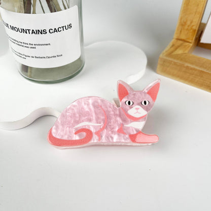 Cat Design hair claw clip